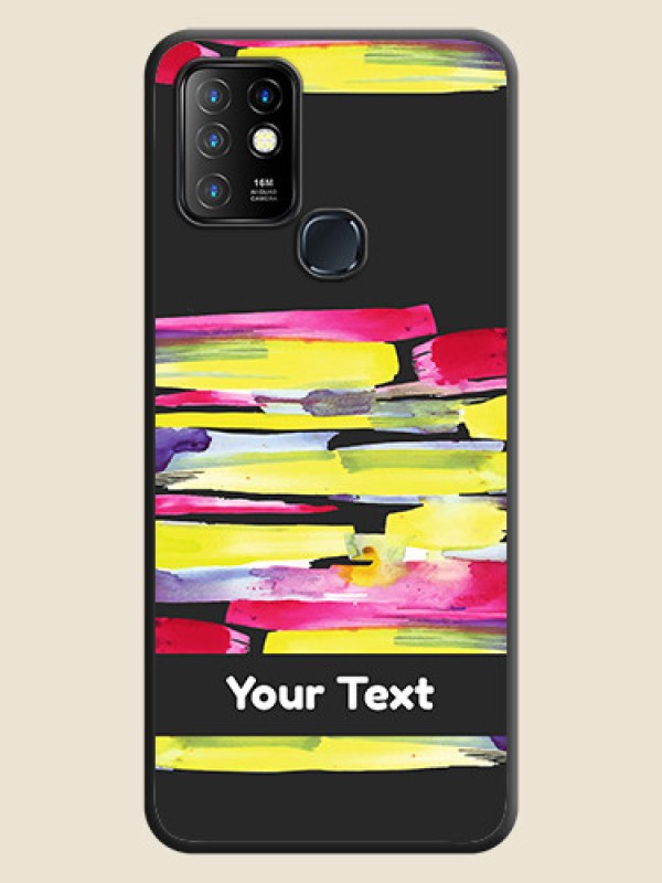 Custom Brush Coloured on Space Black Personalized Soft Matte Phone Covers - Infinix Hot 10 - alternate view