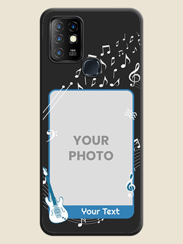 Custom Musical Theme Design with Text on Photo on Space Black Soft Matte Mobile Case - Infinix Hot 10 - alternate view
