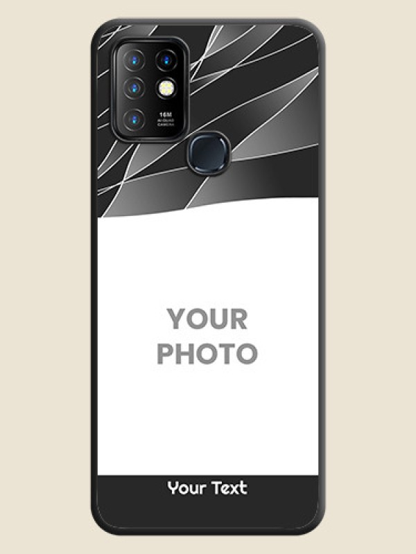 Custom Mixed Wave Lines on Photo on Space Black Soft Matte Mobile Cover - Infinix Hot 10 - alternate view