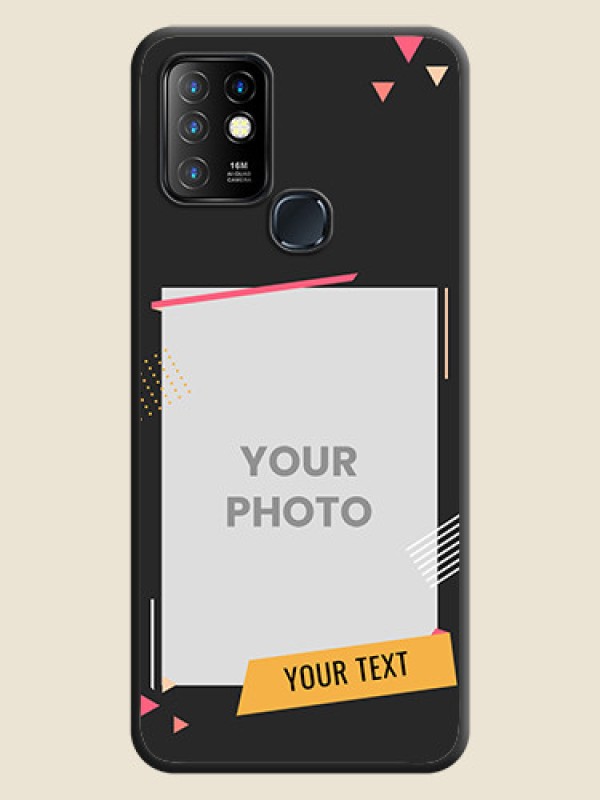 Custom Photo Frame with Triangle Small Dots on Photo on Space Black Soft Matte Back Cover - Infinix Hot 10 - alternate view