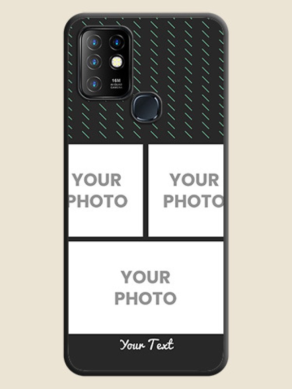 Custom Cross Dotted Pattern with 2 Image Holder  on Personalised Space Black Soft Matte Cases - Infinix Hot 10 - alternate view