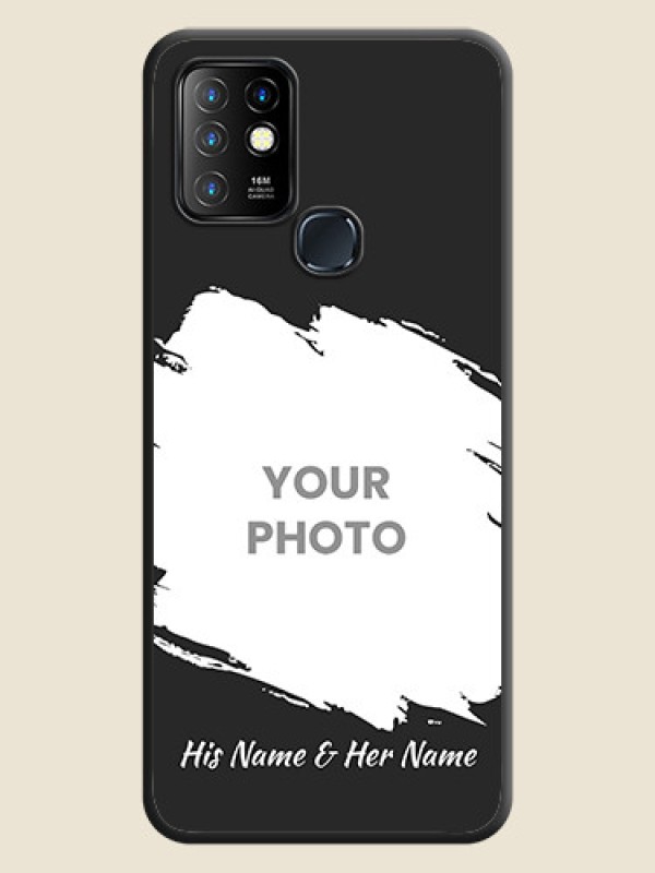 Custom Grunge Brush Strokes on Photo on Space Black Soft Matte Back Cover - Infinix Hot 10 - alternate view