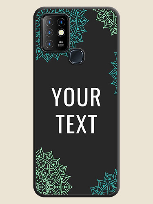Custom Your Name with Floral Design on Space Black Custom Soft Matte Back Cover - Infinix Hot 10 - alternate view