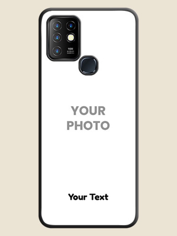 Custom Full Single Pic Upload With Text On Space Black Personalized Soft Matte Phone Covers -Infinix Hot 10 - alternate view