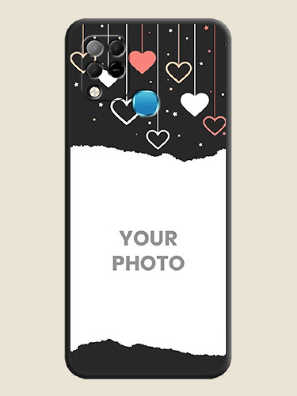 Custom Love Hangings with Splash Wave Picture on Space Black Custom Soft Matte Phone Back Cover - Infinix Hot 10s - alternate view