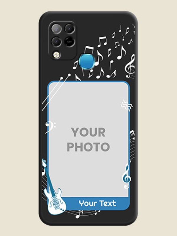 Custom Musical Theme Design with Text on Photo on Space Black Soft Matte Mobile Case - Infinix Hot 10s - alternate view
