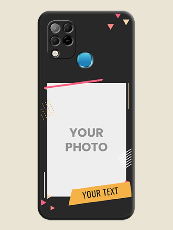 Custom Photo Frame with Triangle Small Dots on Photo on Space Black Soft Matte Back Cover - Infinix Hot 10s - alternate view