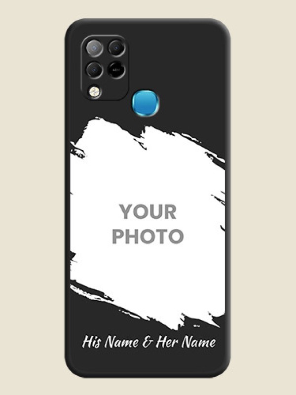 Custom Grunge Brush Strokes on Photo on Space Black Soft Matte Back Cover - Infinix Hot 10s - alternate view