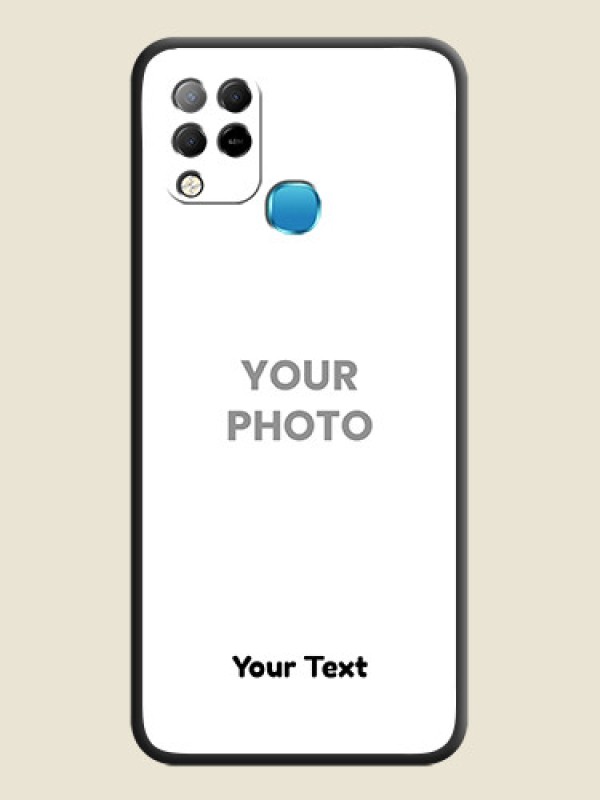 Custom Full Single Pic Upload With Text On Space Black Personalized Soft Matte Phone Covers -Infinix Hot 10S - alternate view