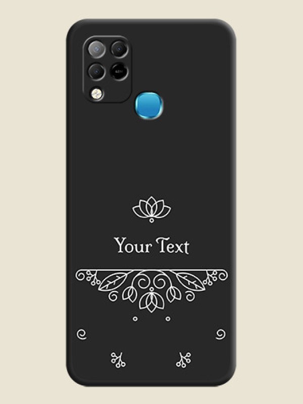 Custom Lotus Garden Custom Text On Space Black Personalized Soft Matte Phone Covers -Infinix Hot 10S - alternate view