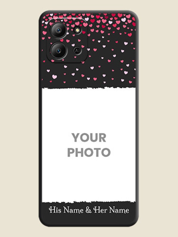 Custom Fall in Love with Your Partner on Photo On Space Black Custom Soft Matte Mobile Back Cover - Infinix Hot 11 2022 - alternate view