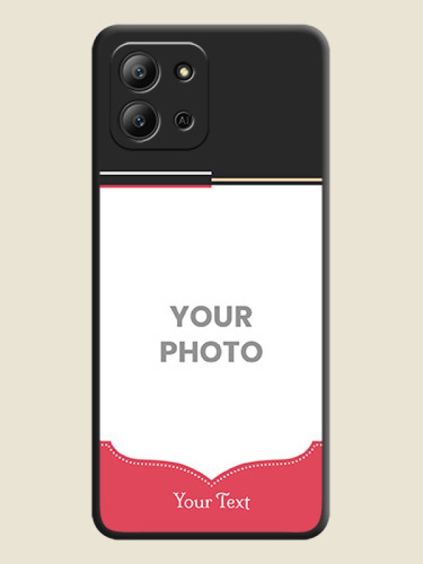 Custom Classic Plain Design with Name On Space Black Custom Soft Matte Mobile Back Cover - Infinix Hot 11 2022 - alternate view