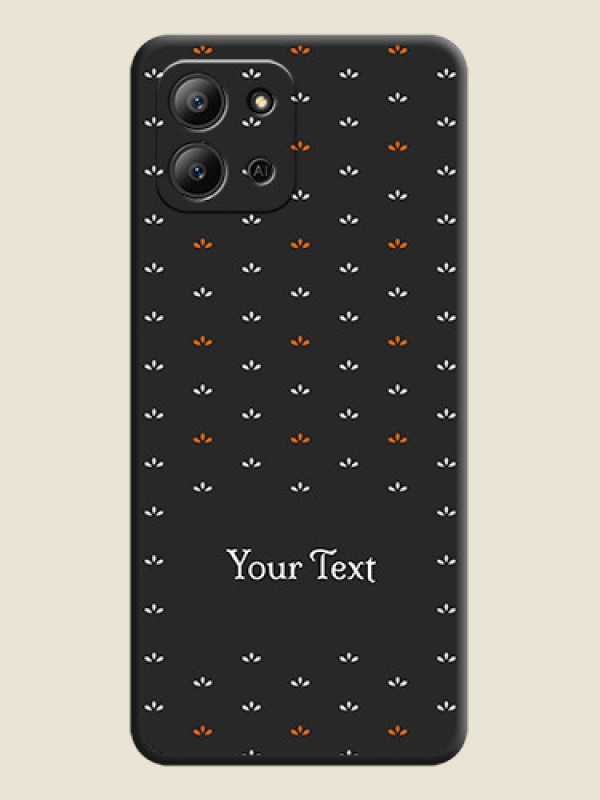Custom Simple Pattern With Custom Text On Space Black Custom Soft Matte Mobile Back Cover - Infinix Hot 11 2022 - alternate view