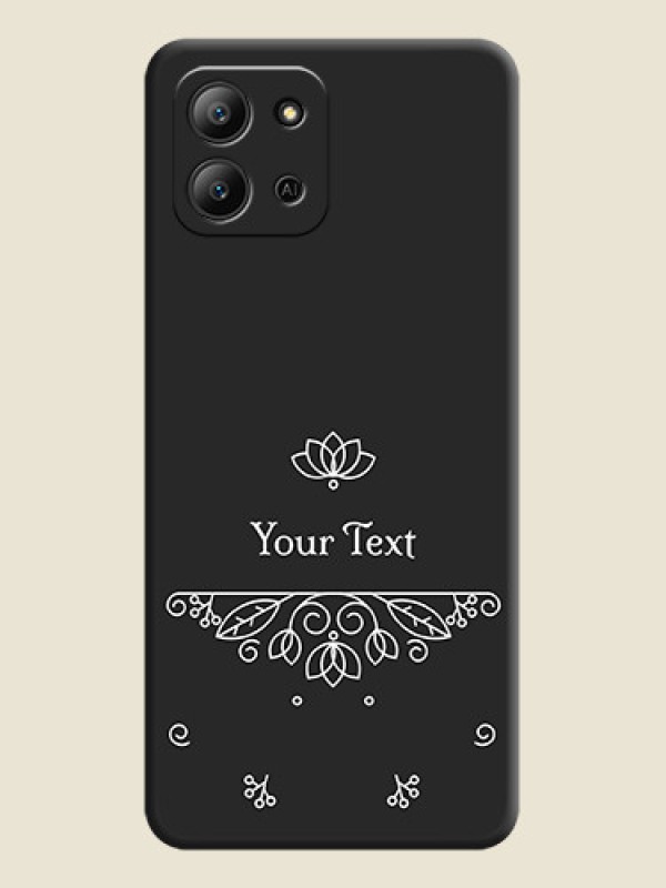 Custom Lotus Garden Custom Text On Space Black Custom Soft Matte Mobile Back Cover - Infinix Hot 11 2022 - alternate view