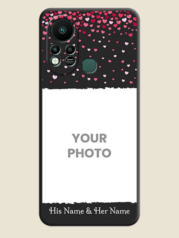Custom Fall in Love with Your Partner on Photo on Space Black Soft Matte Phone Cover - Infinix Hot 11s - alternate view