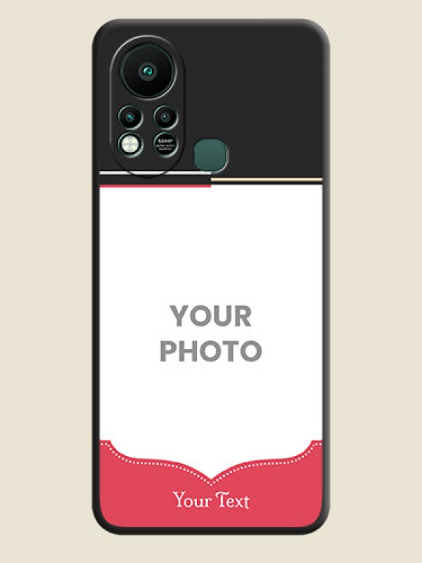 Custom Classic Plain Design with Name on Photo on Space Black Soft Matte Phone Cover - Infinix Hot 11s - alternate view