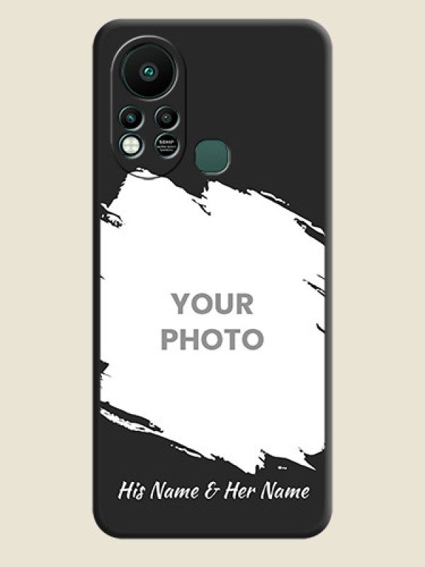Custom Grunge Brush Strokes on Photo on Space Black Soft Matte Back Cover - Infinix Hot 11s - alternate view