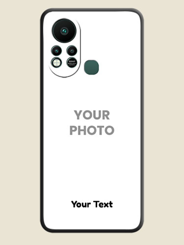Custom Full Single Pic Upload With Text On Space Black Personalized Soft Matte Phone Covers -Infinix Hot 11S - alternate view