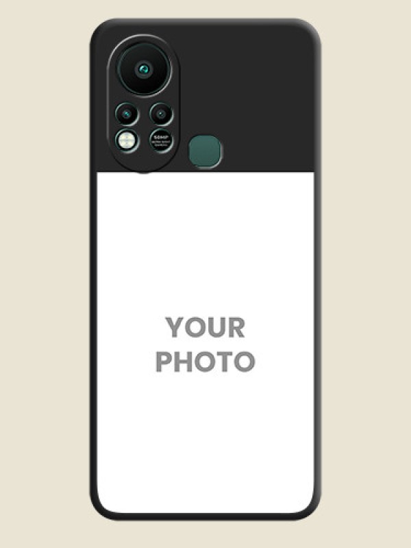 Custom Image Upload With Space Black Color On Custom Soft Matte Mobile Back Cover - Infinix Hot 11S - alternate view