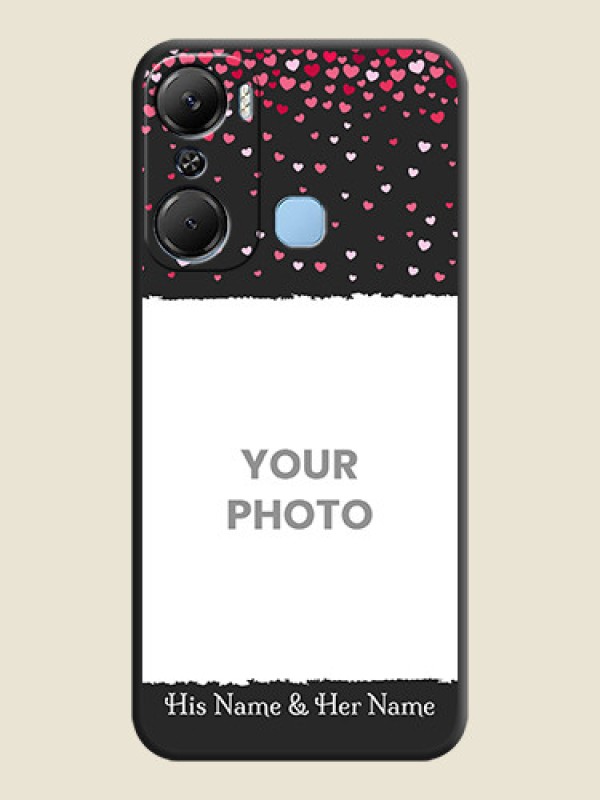 Custom Fall in Love with Your Partner - Photo on Space Black Soft Matte Phone Cover - Infinix Hot 12 Pro - alternate view