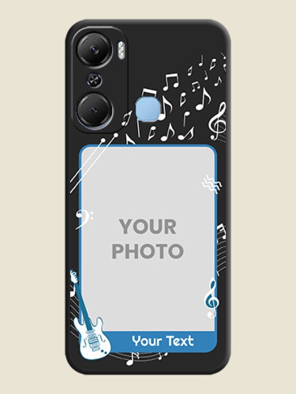 Custom Musical Theme Design with Text - Photo on Space Black Soft Matte Mobile Case - Infinix Hot 12 Pro - alternate view