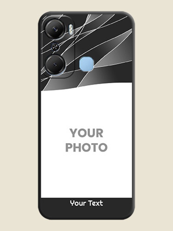 Custom Mixed Wave Lines - Photo on Space Black Soft Matte Mobile Cover - Infinix Hot 12 Pro - alternate view