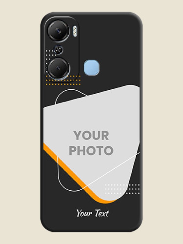Custom Yellow Triangle - Photo on Space Black Soft Matte Phone Cover - Infinix Hot 12 Pro - alternate view