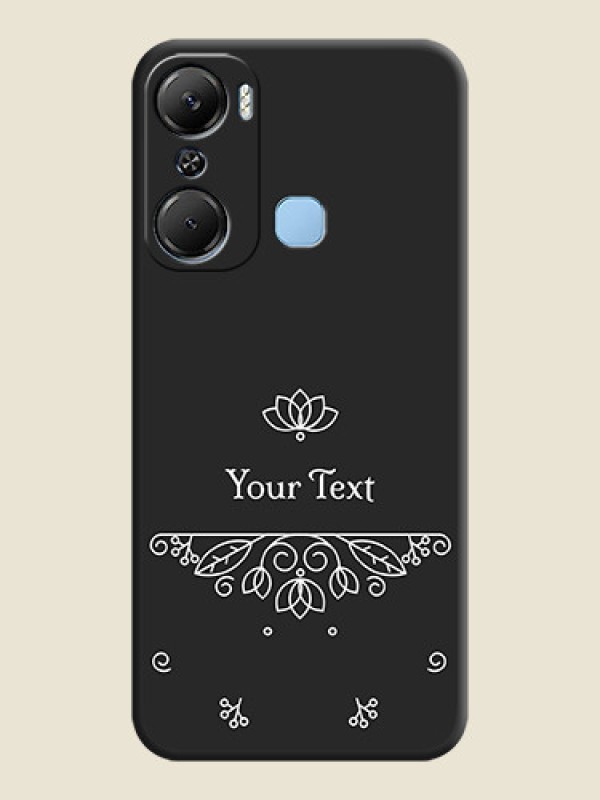 Custom Lotus Garden Custom Text On Space Black Personalized Soft Matte Phone Covers - Infinix Hot 12 Pro - alternate view