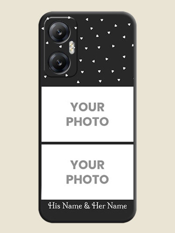 Custom Miniature Love Symbols with Name on Space Black Custom Soft Matte Back Cover - Infinix Hot 20 5G - alternate view