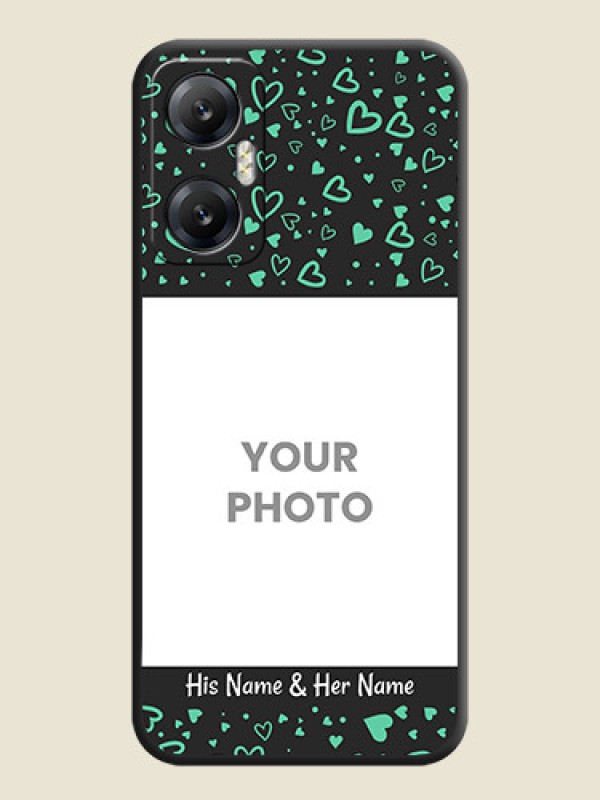 Custom Sea Green Indefinite Love Pattern - Photo on Space Black Soft Matte Mobile Cover - Infinix Hot 20 5G - alternate view