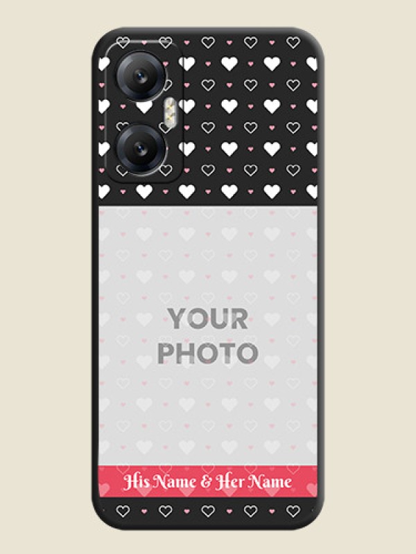 Custom White Color Love Symbols with Text Design - Photo on Space Black Soft Matte Phone Cover - Infinix Hot 20 5G - alternate view