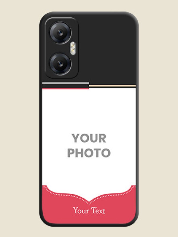 Custom Classic Plain Design with Name - Photo on Space Black Soft Matte Phone Cover - Infinix Hot 20 5G - alternate view