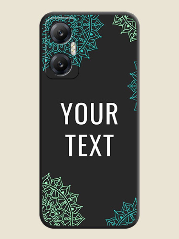 Custom Your Name with Floral Design on Space Black Custom Soft Matte Back Cover - Infinix Hot 20 5G - alternate view