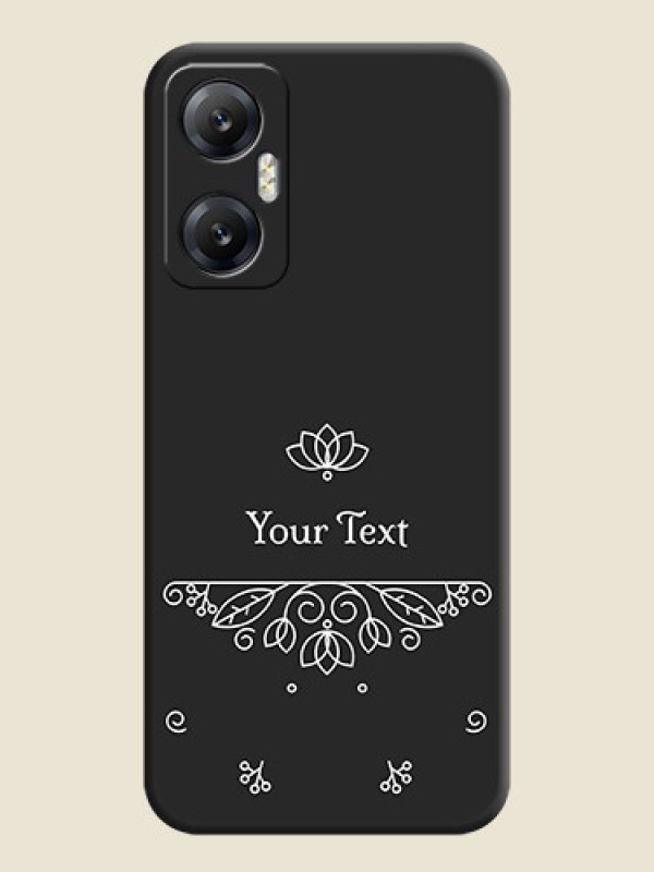Custom Lotus Garden Custom Text On Space Black Personalized Soft Matte Phone Covers - Infinix Hot 20 5G - alternate view