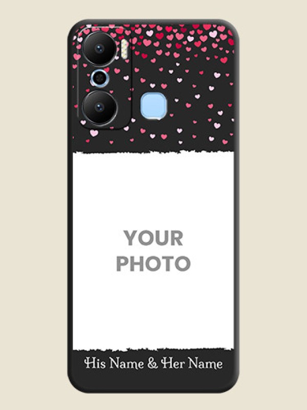 Custom Fall in Love with Your Partner - Photo on Space Black Soft Matte Phone Cover - Infinix Hot 20 Play - alternate view