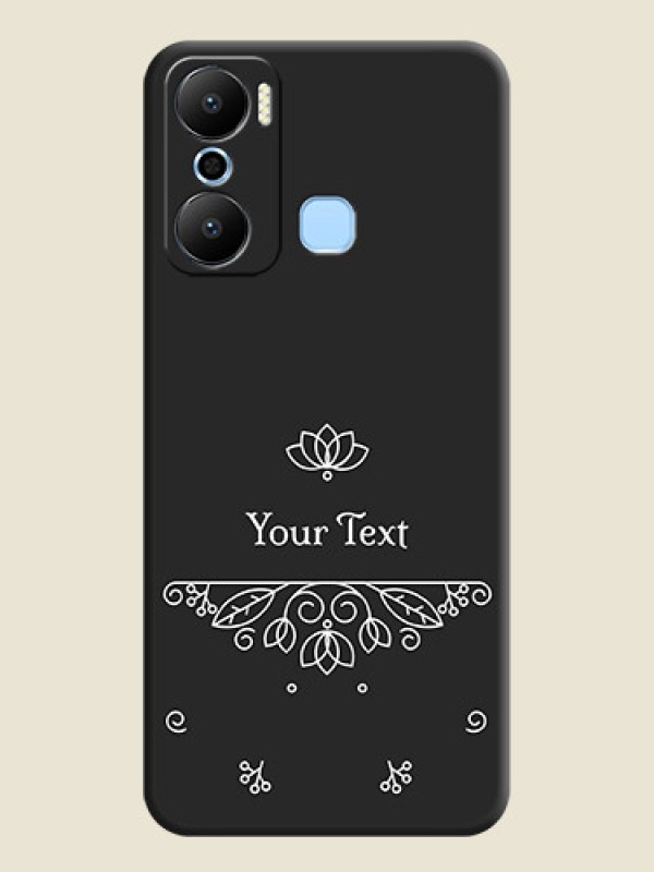 Custom Lotus Garden Custom Text On Space Black Personalized Soft Matte Phone Covers - Infinix Hot 20 Play - alternate view
