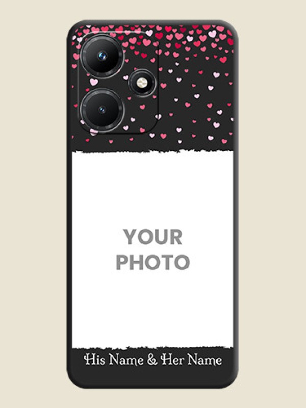 Custom Fall in Love with Your Partner - Photo on Space Black Soft Matte Phone Cover - Infinix Hot 30I - alternate view