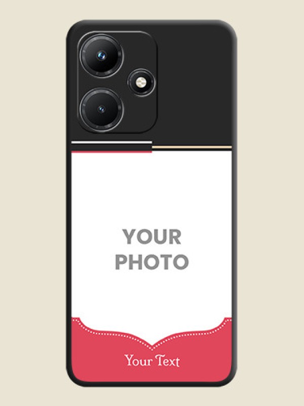 Custom Classic Plain Design with Name - Photo on Space Black Soft Matte Phone Cover - Infinix Hot 30I - alternate view