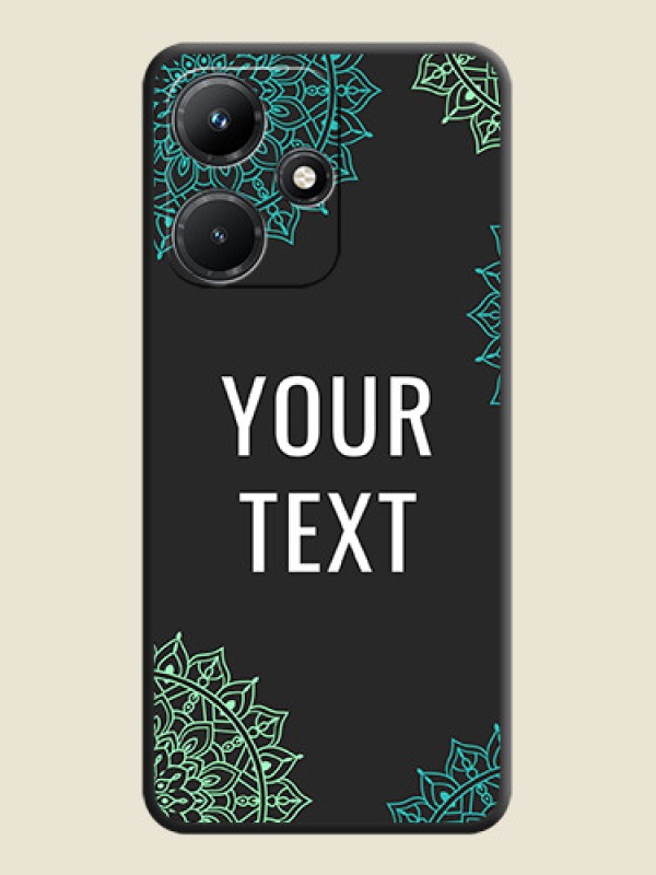 Custom Your Name with Floral Design on Space Black Custom Soft Matte Back Cover - Infinix Hot 30I - alternate view