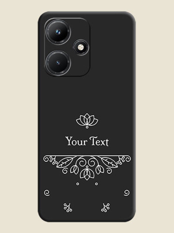 Custom Lotus Garden Custom Text On Space Black Personalized Soft Matte Phone Covers - Infinix Hot 30I - alternate view