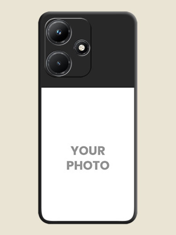 Custom Image Upload With Space Black Color On Custom Soft Matte Mobile Back Cover - Infinix Hot 30I - alternate view