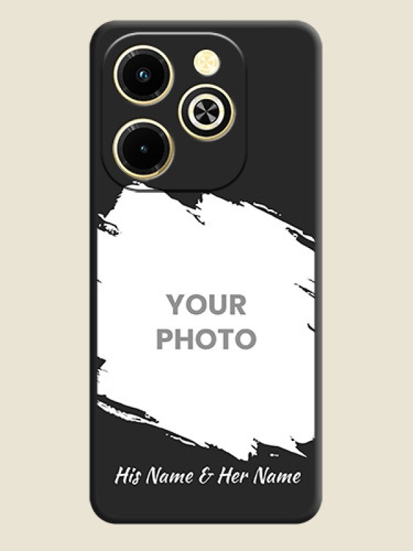 Custom Grunge Brush Strokes on Photo On Space Black Custom Soft Matte Mobile Back Cover - Infinix Hot 40i - alternate view