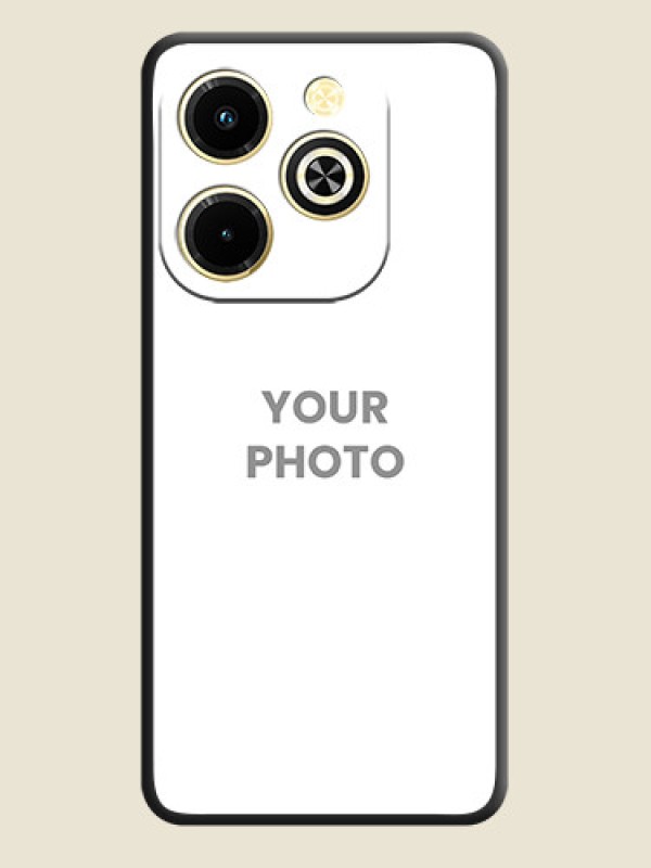 Custom Full Single Pic Upload On Space Black Custom Soft Matte Mobile Back Cover - Infinix Hot 40i - alternate view