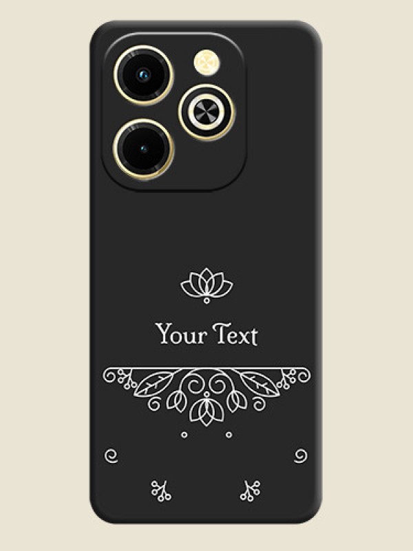 Custom Lotus Garden Custom Text On Space Black Custom Soft Matte Mobile Back Cover - Infinix Hot 40i - alternate view
