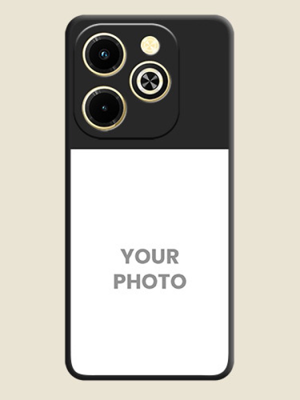 Custom Image Upload With Space Black Color On Custom Soft Matte Mobile Back Cover - Infinix Hot 40I - alternate view