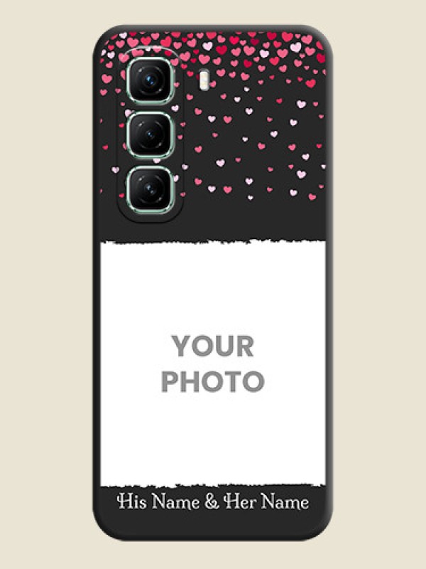 Custom Fall in Love with Your Partner on Photo On Space Black Custom Soft Matte Mobile Back Cover - Infinix Hot 50 5G - alternate view