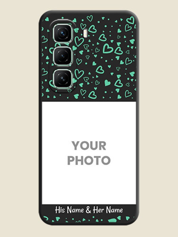 Custom Sea Green Indefinite Love Pattern on Photo On Space Black Custom Soft Matte Mobile Back Cover - Infinix Hot 50 5G - alternate view