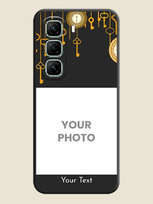 Custom Decorative Design with Text On Space Black Custom Soft Matte Mobile Back Cover - Infinix Hot 50 5G - alternate view