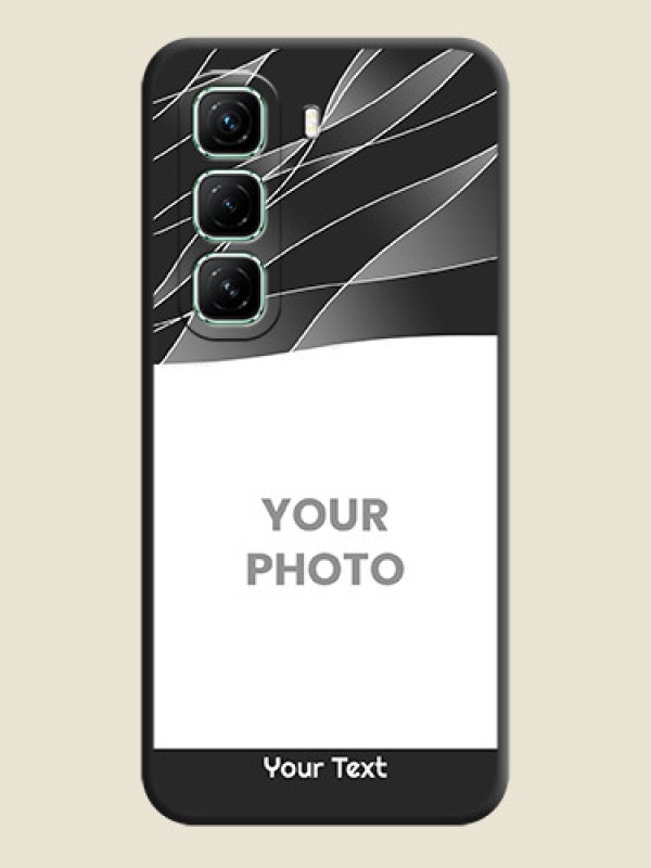Custom Mixed Wave Lines on Photo On Space Black Custom Soft Matte Mobile Back Cover - Infinix Hot 50 5G - alternate view