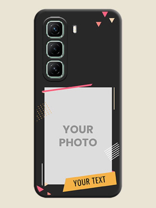 Custom Photo Frame with Triangle Small Dots on Photo On Space Black Custom Soft Matte Mobile Back Cover - Infinix Hot 50 5G - alternate view